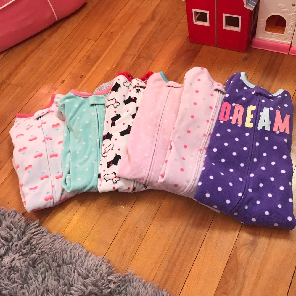 6 Pairs of fleece Carters PJ’s